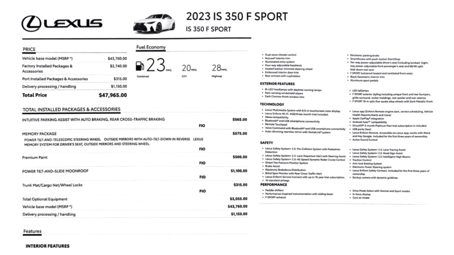 2023 IS 350 F Sport (3)