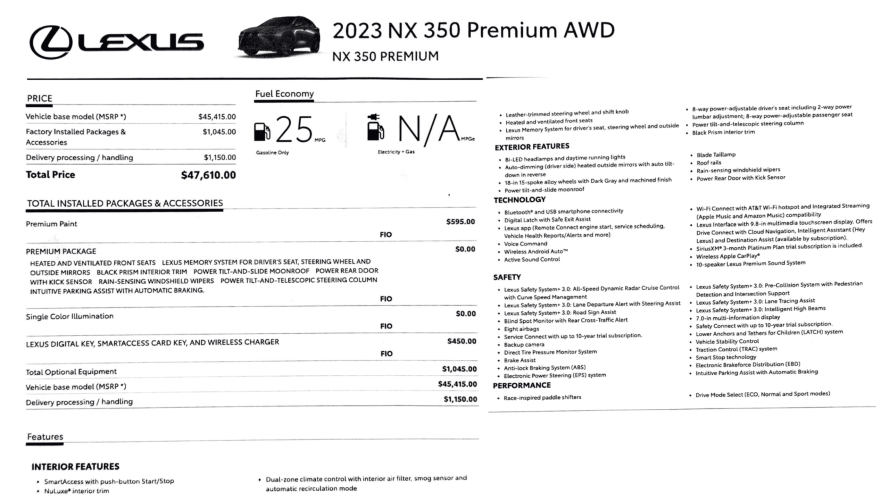 2023 NX 350 Premium AWD (2)