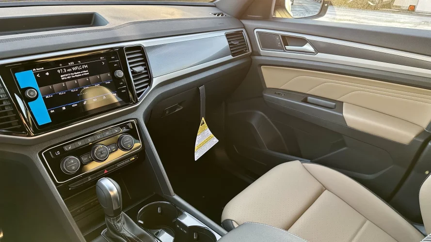2023 VW Atlas Cross Sport SEL R-Line - interior passenger brown leather