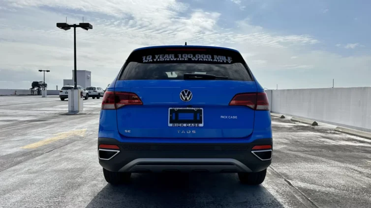 2023 VW Taos Bright Blue - back