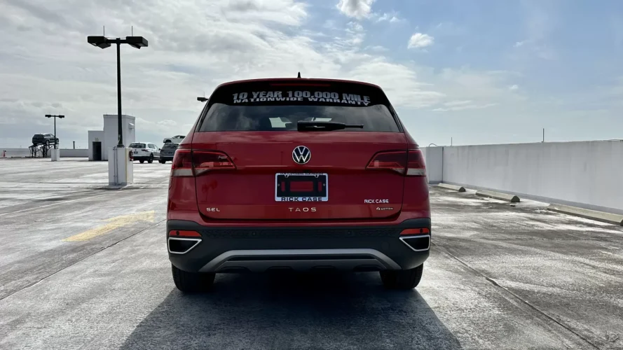2023 VW Taos SEL - Red - back